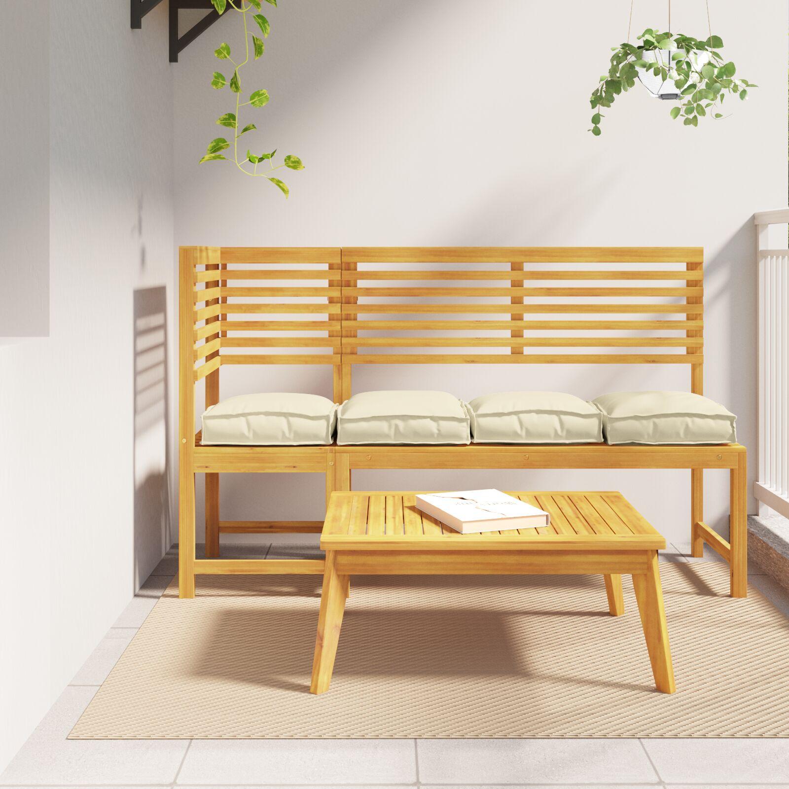 Pallehynde til sæde 4 stk Creme 40 x 40 x 8 cm Oxford stof