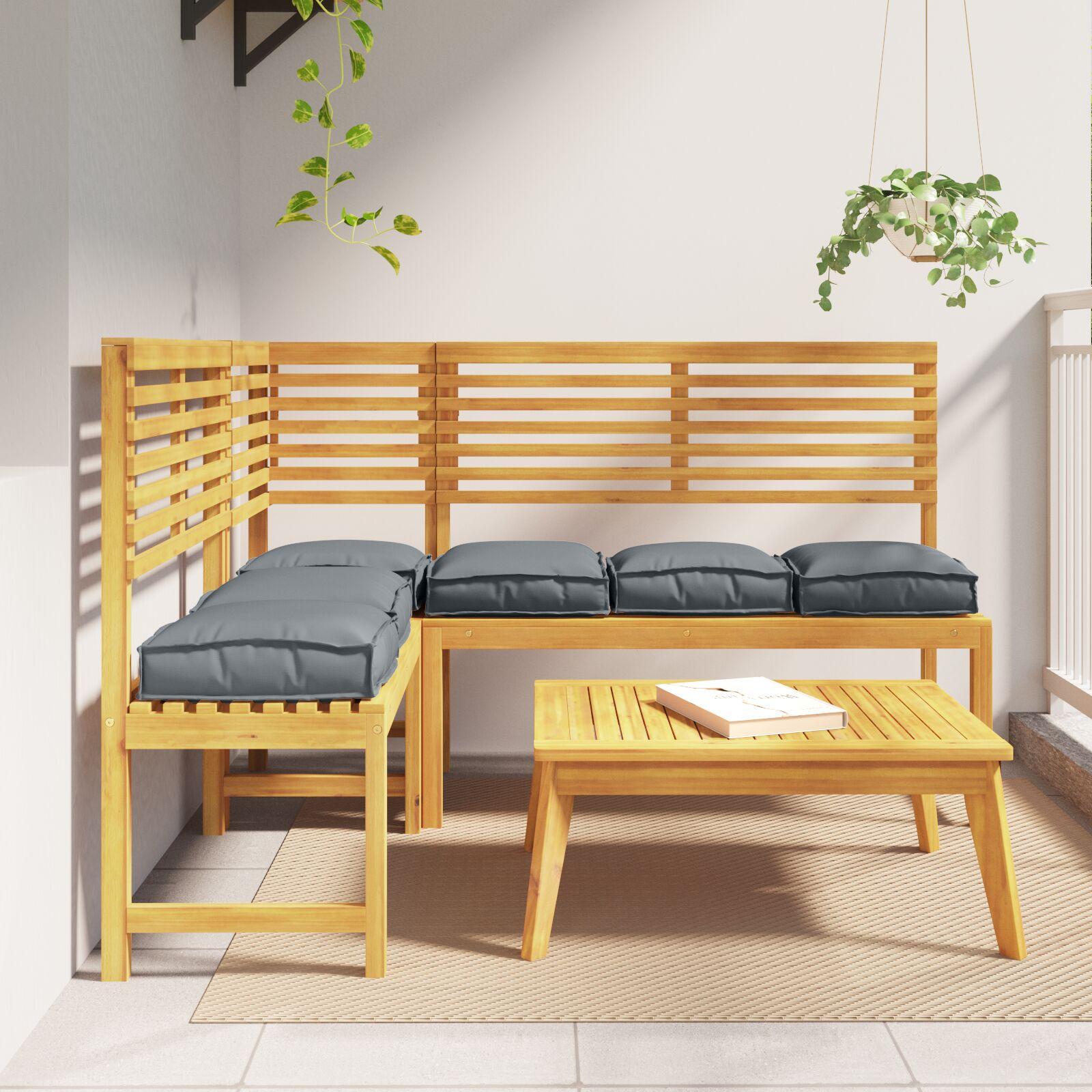 Pallehynde til sæde 6 stk Antracit 40 x 40 x 8 cm Oxford stof