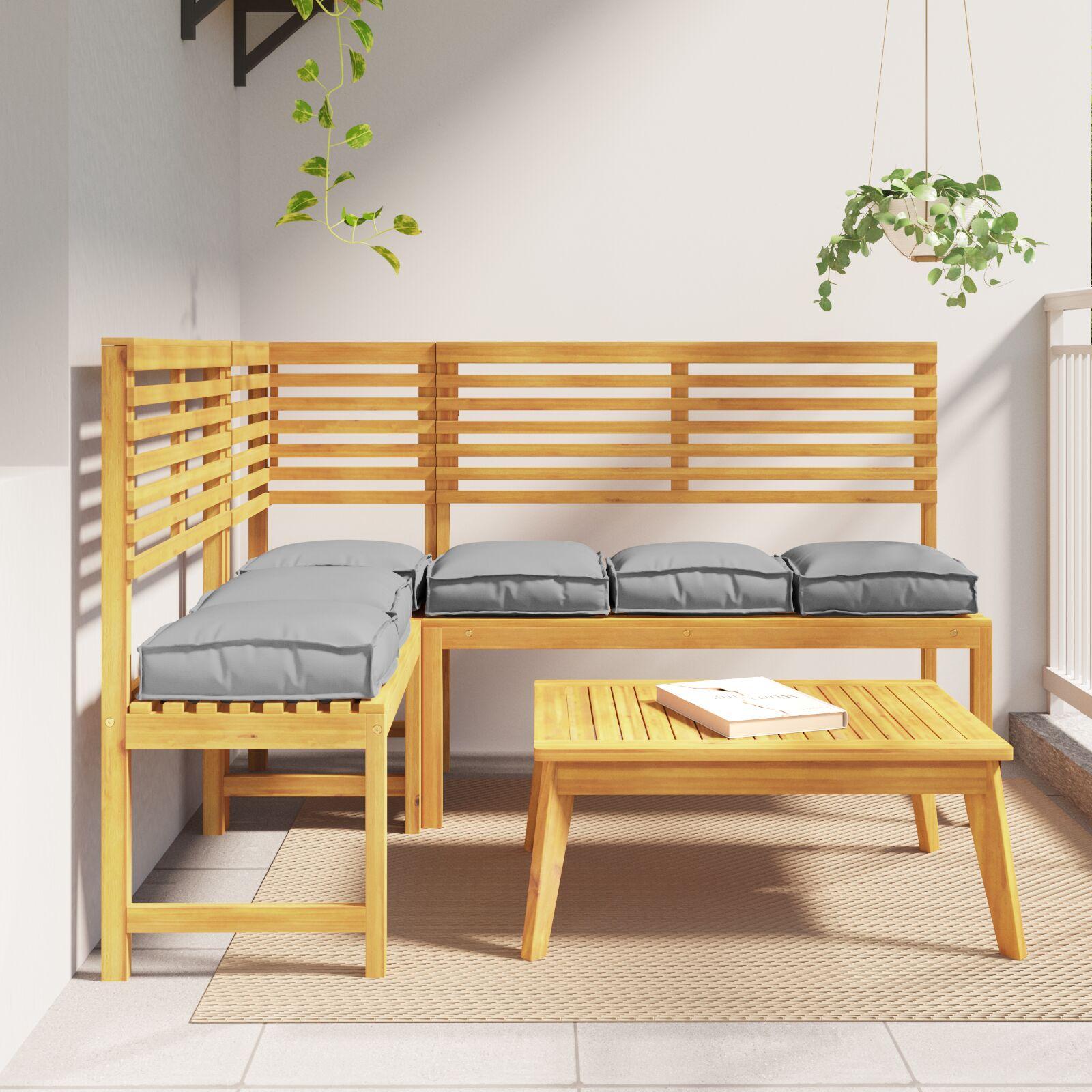 Pallehynde til sæde 6 stk Grå 40 x 40 x 8 cm Oxford stof