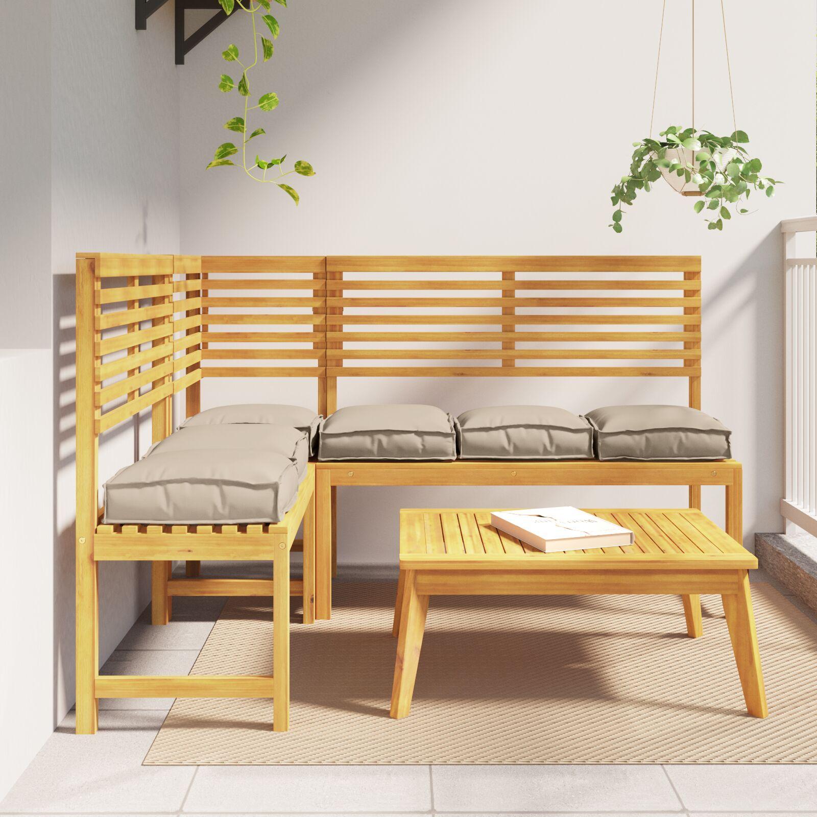 Pallehynde til sæde 6 stk Gråbrun 40 x 40 x 8 cm Oxford stof