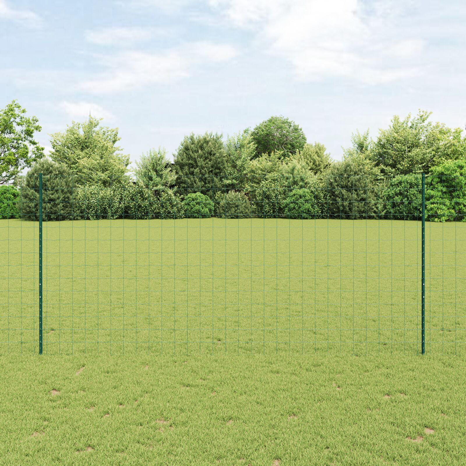 Svejset trådhegn 10 × 1,4 m - PVC-belagt stål, grøn mesh