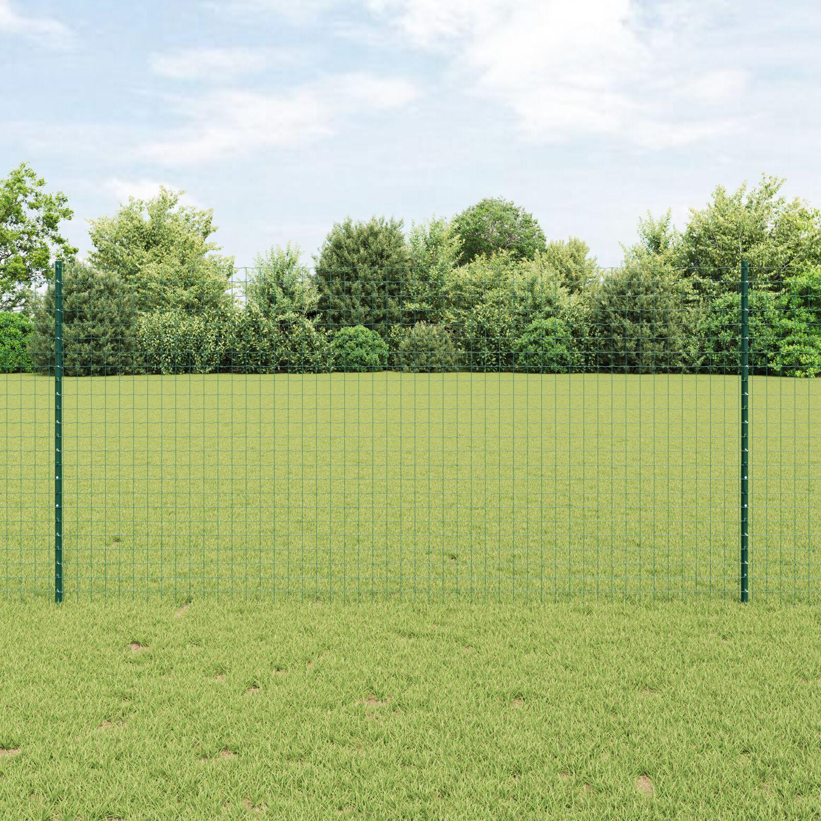 Svejset trådhegn 25 × 1,2 m - PVC-belagt stål, grøn mesh