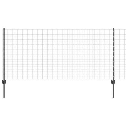 Havehegn Sæt 2 Pak Grå Metal 10 x 1 m Holdbart Havehegn