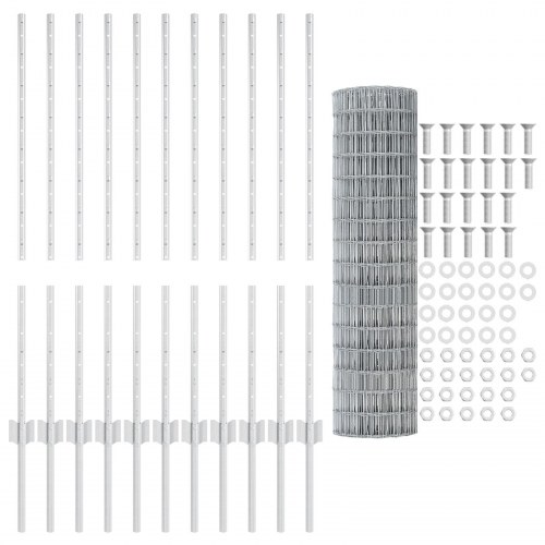 Havehegn Sæt 2 Stk Galvaniseret stål 25 x 1 m Slidstærk