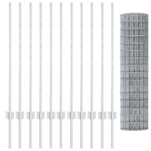 Havehegn Sæt 2 Stk Galvaniseret stål 25 x 1 m Slidstærk