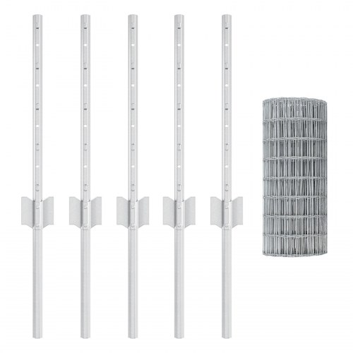 Havehegn Sæt Sæt af 2 Galvaniseret Galvaniseret stål 10 x 0.4 m