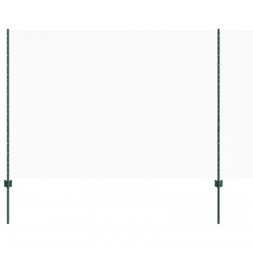 Sekskantet Havehegnsæt 2 Stk. Grøn Metal 25 x 1.5 m Holdbar