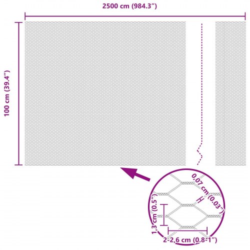 Havehegn Sæt Sæt med 2 Grå Metal 25 x 1 m Holdbar Metalhegn