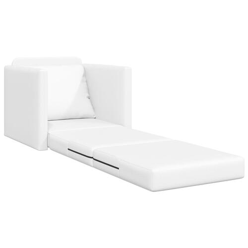 Gulv Sofa Bed 2-i-1 Hvid 74x77x81 cm Kunstlæder