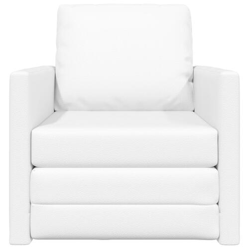 Gulv Sofa Bed 2-i-1 Hvid 74x77x81 cm Kunstlæder