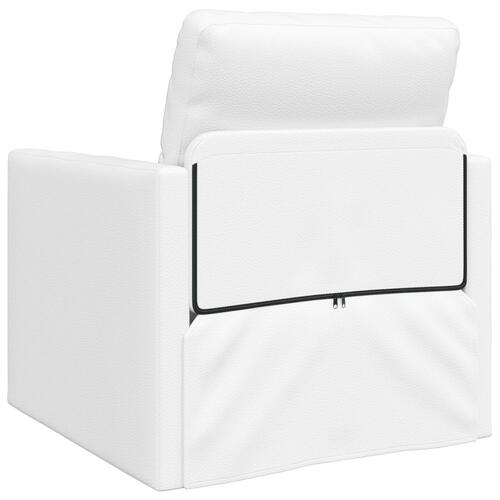 Gulv Sofa Bed 2-i-1 Hvid 74x77x81 cm Kunstlæder