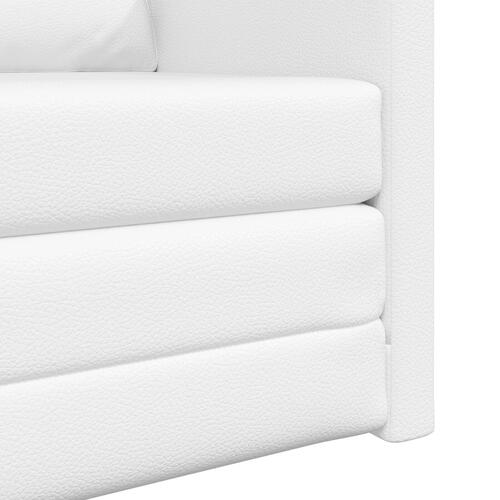 Gulv Sofa Bed 2-i-1 Hvid 74x77x81 cm Kunstlæder