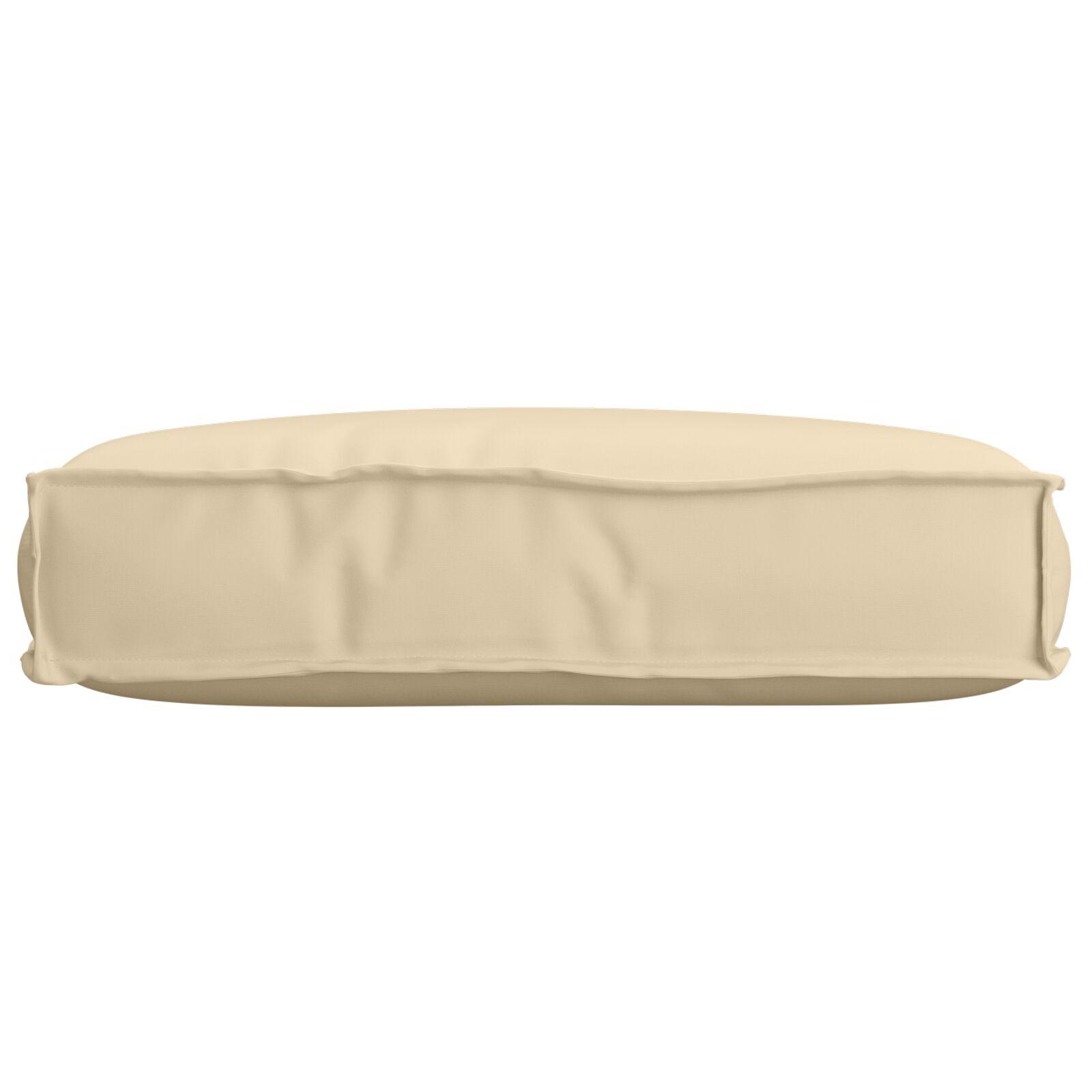 Pallepude til Sæde Beige 60x40x8 cm Oxford Stof
