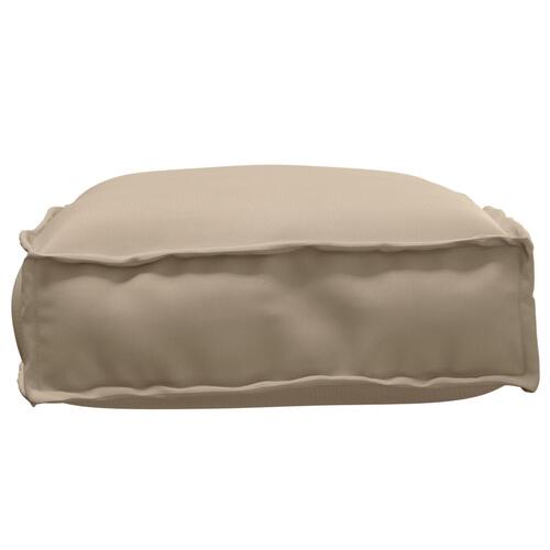 Pallepude til sæde Gråbrun 60x40x8 cm Oxford-stof