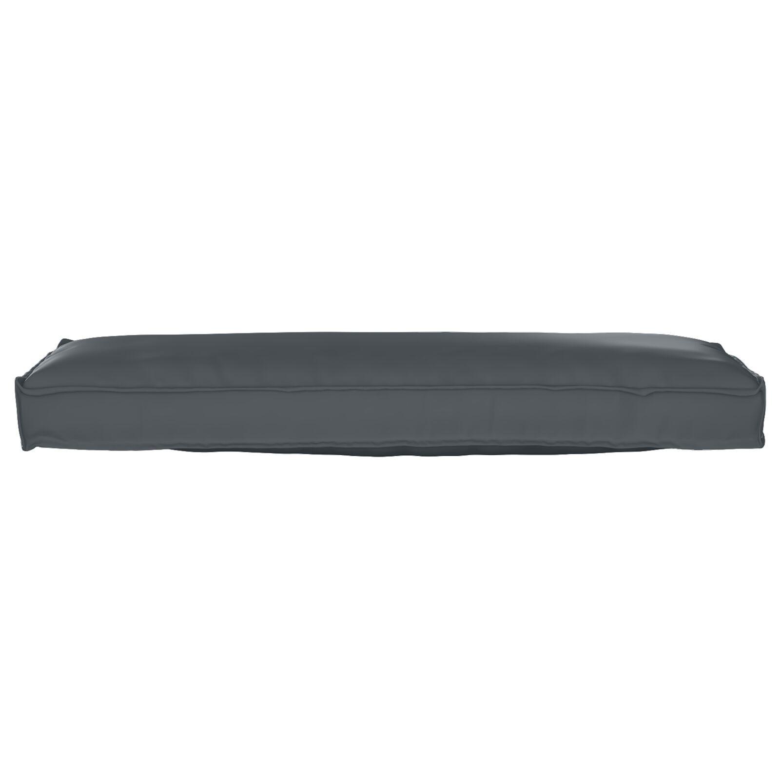 Pallehynde til bænk Antracit 120 x 40 x 8 cm Oxford stof