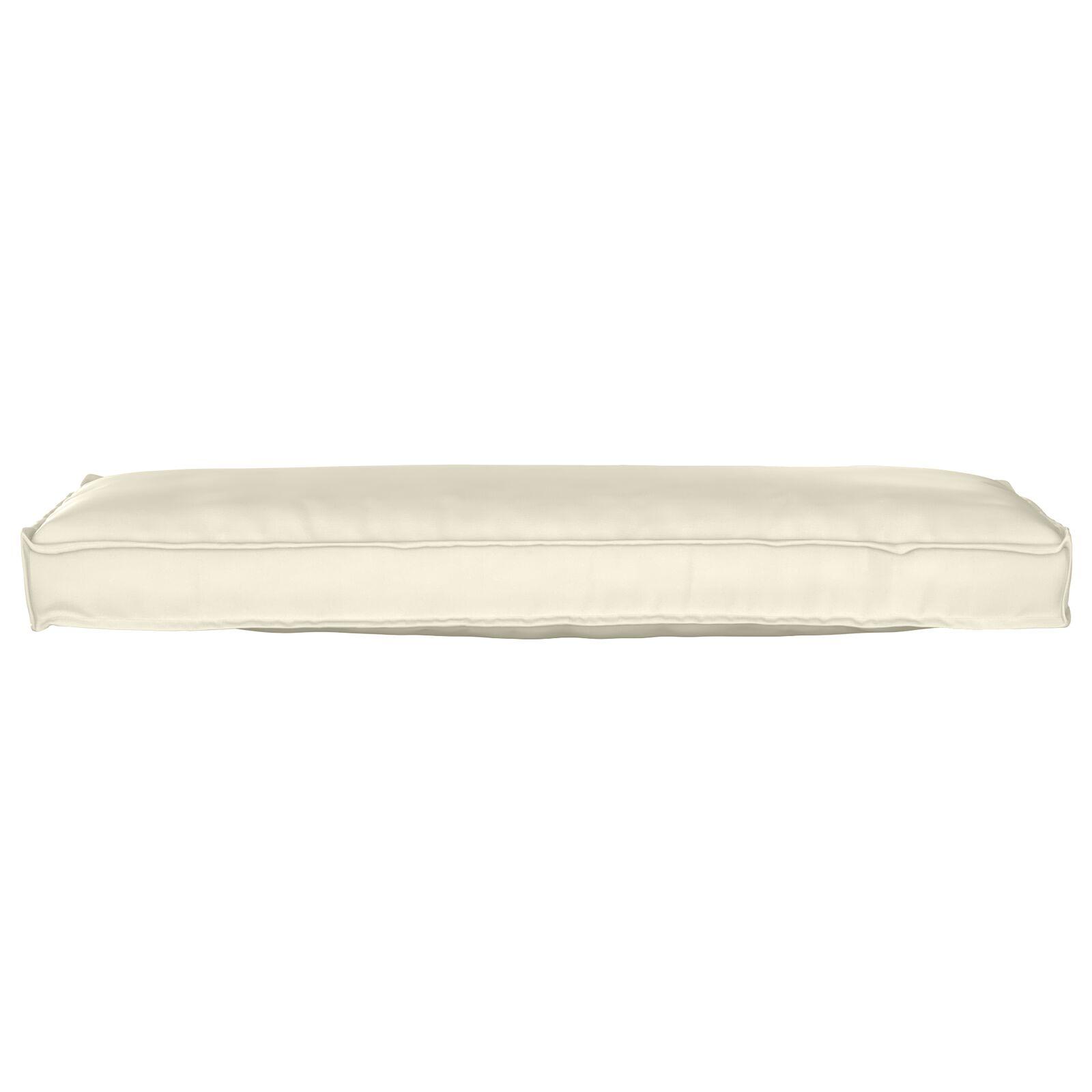 Pallehynde til bænk Creme 120 x 40 x 8 cm Oxford stof