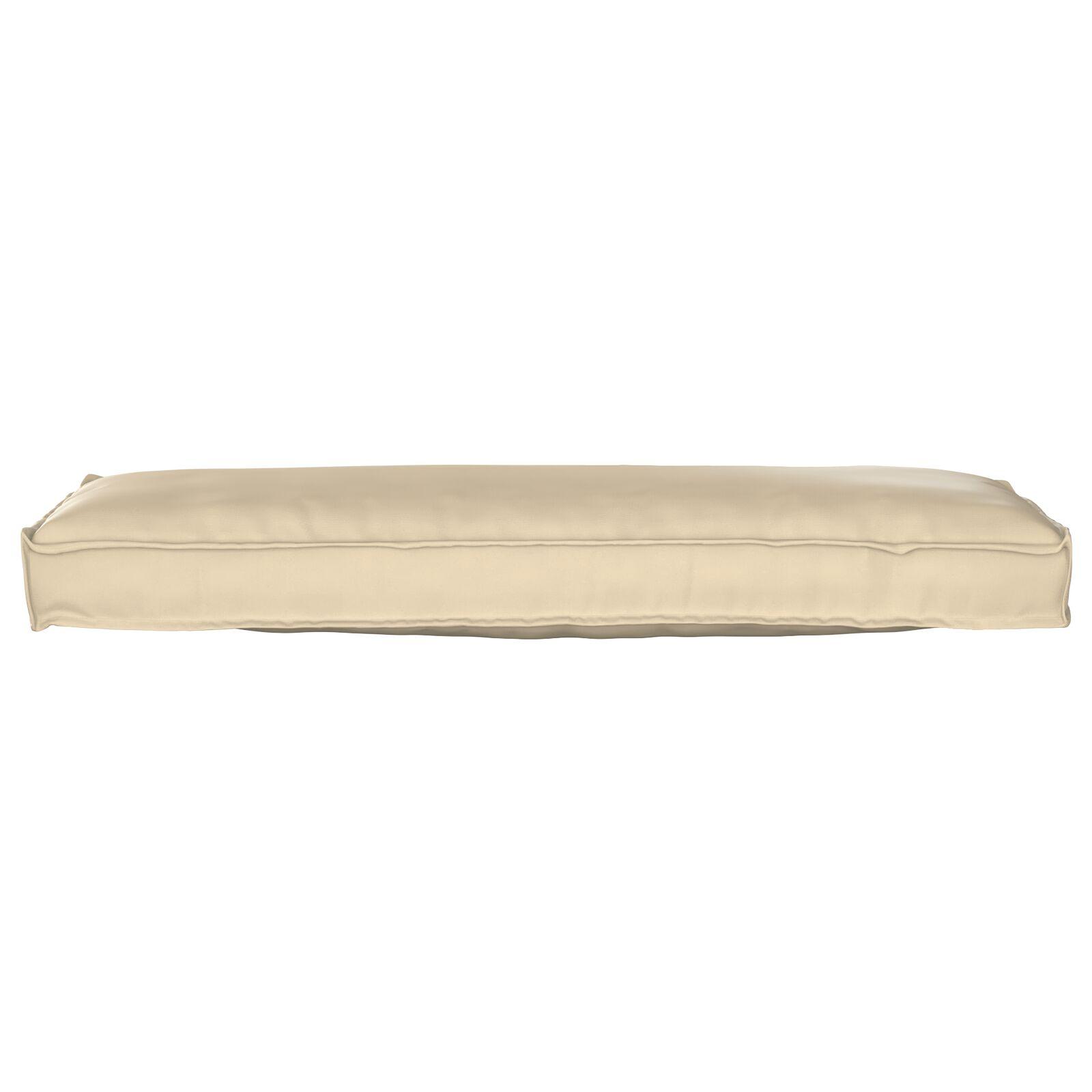 Pallehynde til bænk Beige 120 x 40 x 8 cm Oxford stof