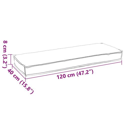 Pallepude til Bænk Taupe 120x40x8 cm Oxford Stof