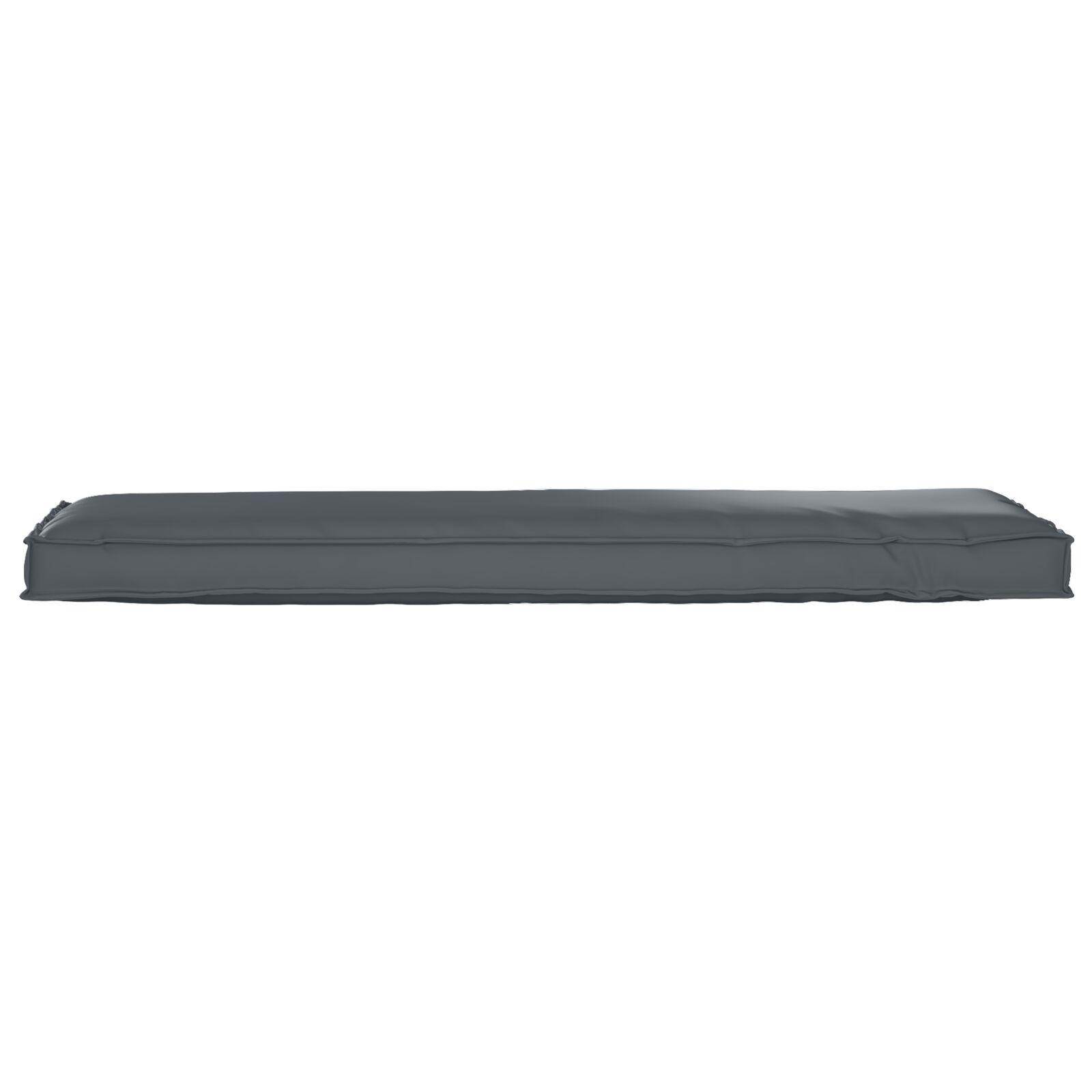 Pude Antracit Polyester 140 cm x 40 cm x 8 cm Aftagelige Betræk
