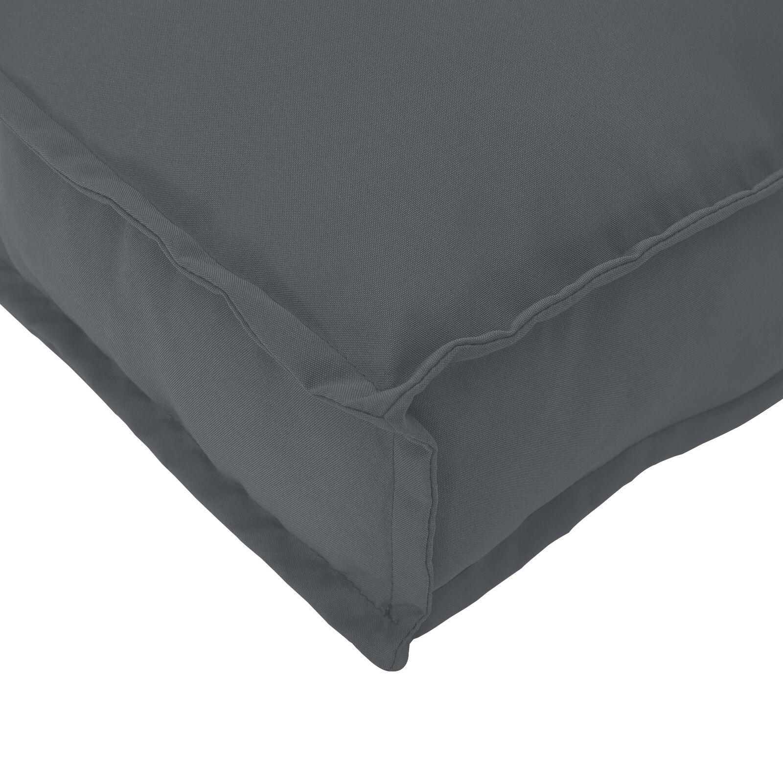 Pude Antracit Polyester 140 cm x 40 cm x 8 cm Aftagelige Betræk