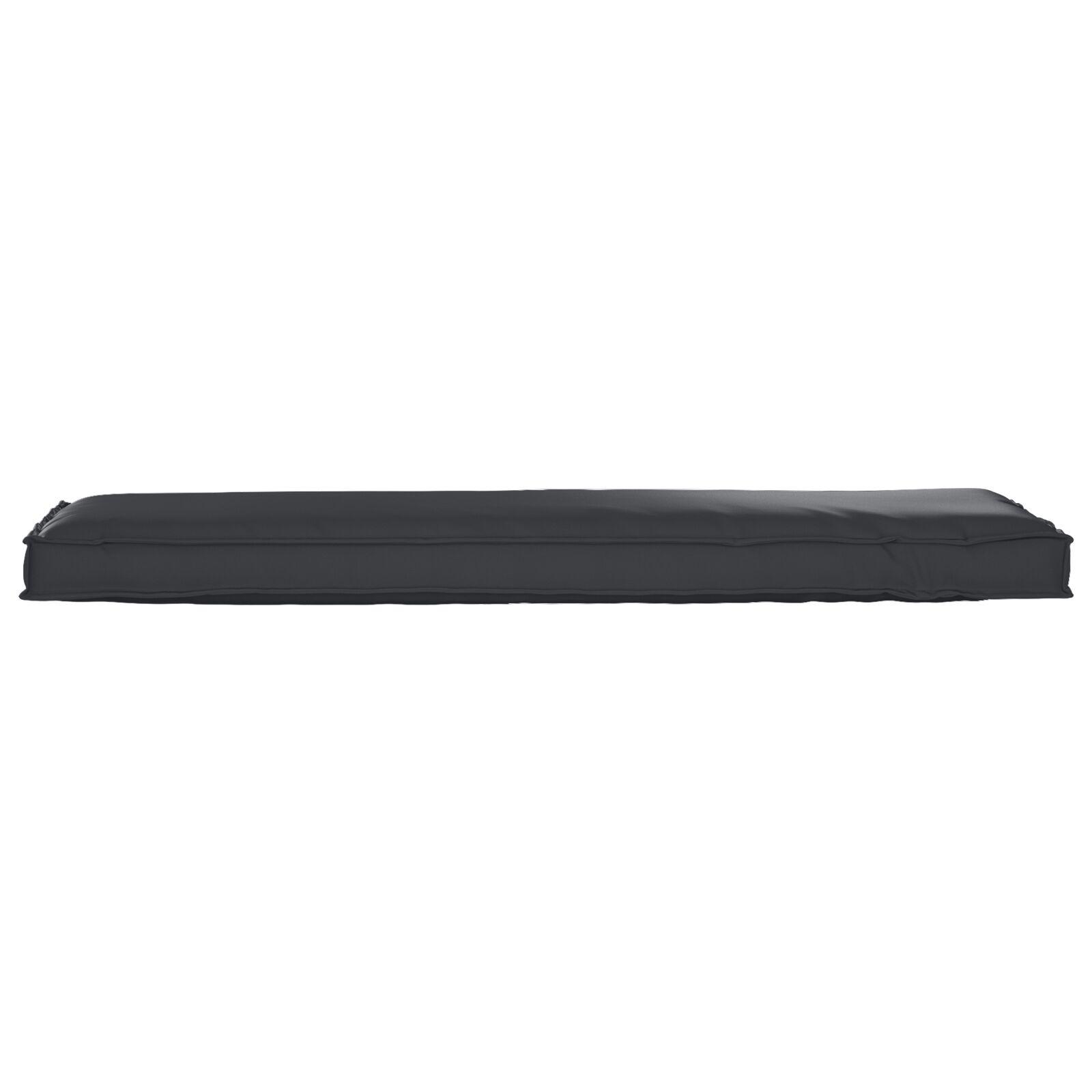 Pallet Pude til Bænk Sort 140x40x8 cm Oxford Stof