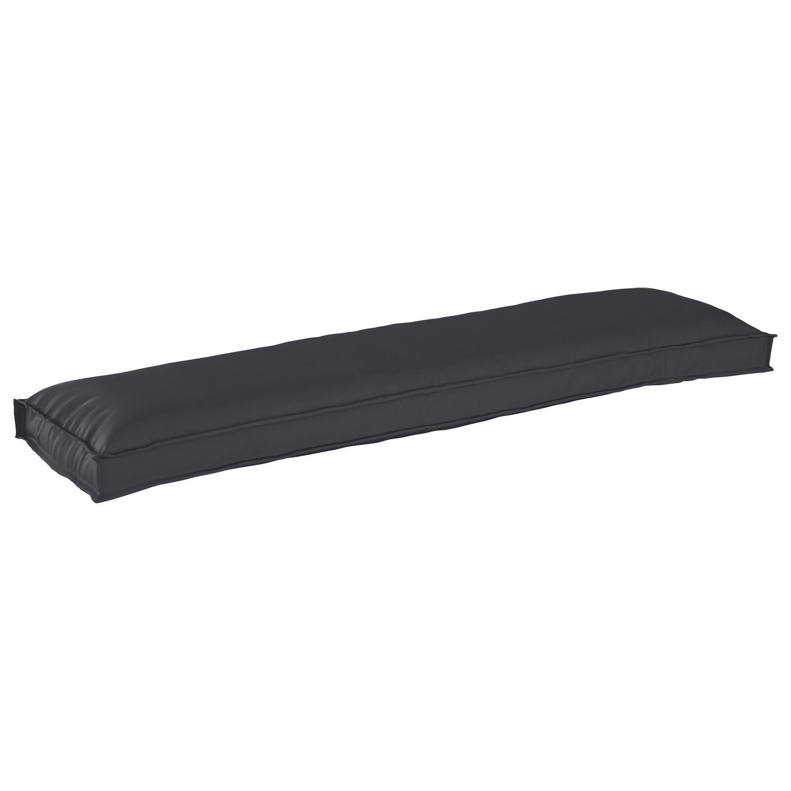 Palle Pudesæt 2 stk Sort 150 x 40 x 8 cm Stof