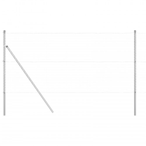 Hegnspæle 7 pcs Ø32 mm 190 cm Galvaniseret Stål