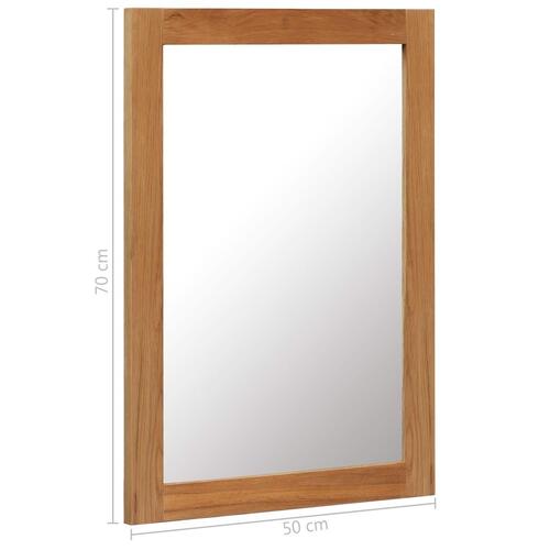 Spejl 50x70 cm massivt egetræ