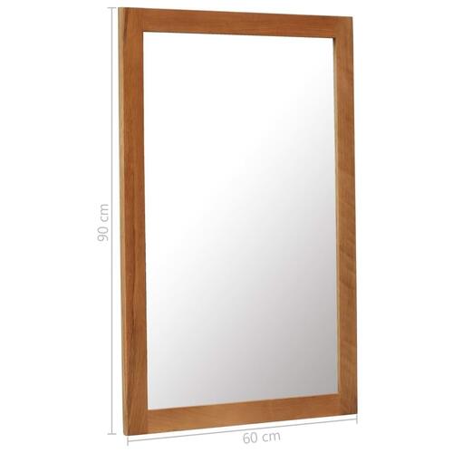 Spejl 60x90 cm massivt egetræ