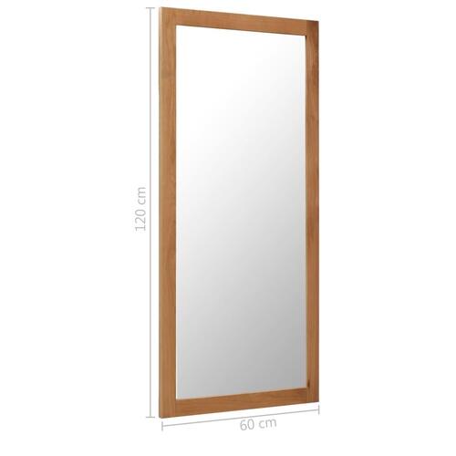 Spejl 60x120 cm massivt egetræ