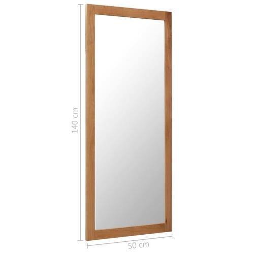 Spejl 50 x 140 cm massivt egetræ