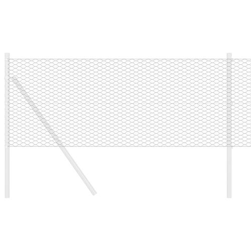 Hexagon Hegn Grå 0.6x25 m Stål
