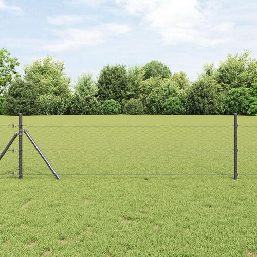 Hexagon Indhegning Grå 0,6x100 m Stål