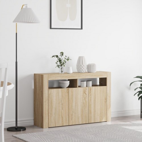 Skab Sonoma egetræ MDF 116 x 30 x 75 cm Skab Rektangulært