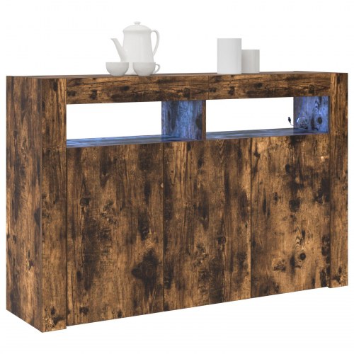 Sideboard Røget Eg Ingeniørtræ 116 x 30 x 75 cm