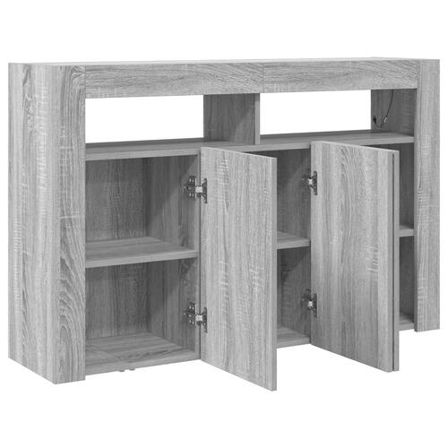 Skab Grå sonoma Ingeniørt træ 116 x 30 x 75 cm Skab