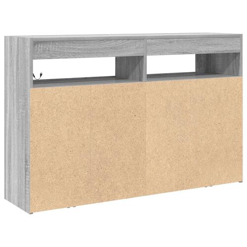 Skab Grå sonoma Ingeniørt træ 116 x 30 x 75 cm Skab