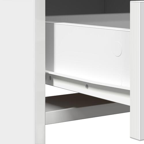 2 Delt Dressing Table Set med LED Hvid Ingenieret Træ
