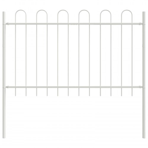 Hvidt Havehegn med Hoop Top, 5.1x1 m, lavet af stål