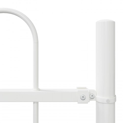 Hvidt Havehegn med Hoop Top, 5.1x1 m, lavet af stål