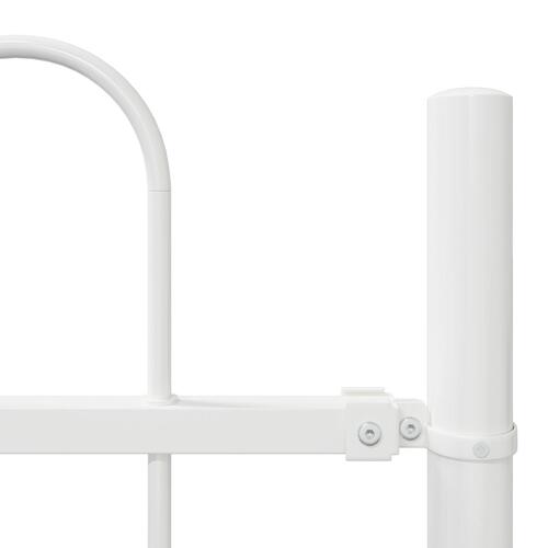 Hvidt Havehegn med Hoop Top, 8.5x1 m, Stål