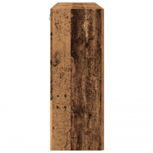 Vægmonterede skabe 2 stk Gammelt træ 69,5x34x90 cm Ingenieret træ