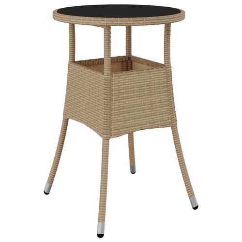 5-delte Have Spisesæt Beige Polyrattan