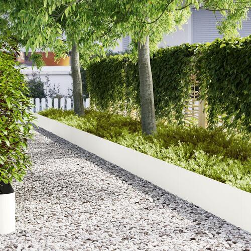 Græs Kanter 50 stk Hvid 100x0.5x30 cm Plastik