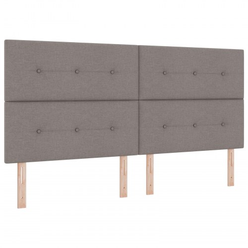 Sengegavl Knappet Tuftet Gråbrun 200 cm Stof
