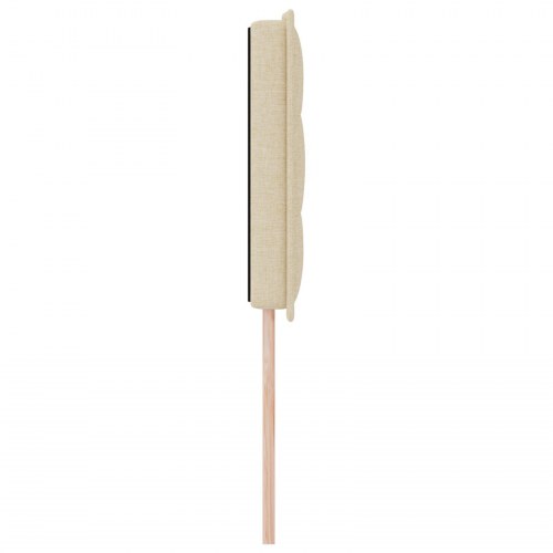 LED Hovedgavl Linjer Design Creme 72 cm Stof
