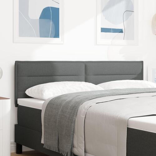 LED Hovedgærde Linje Design Mørkegrå 80 cm Stof