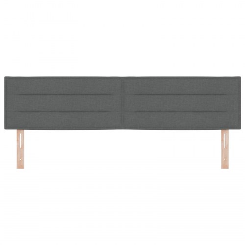LED Hovedgærde Linjer Design Mørkegrå 90 cm Stof