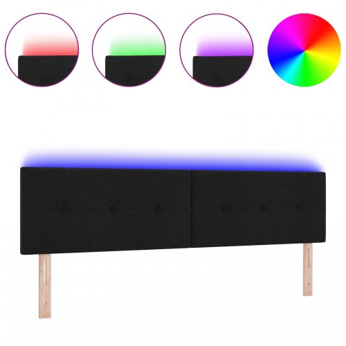 LED Senggavl Knapstopper Sort 90 cm Stof