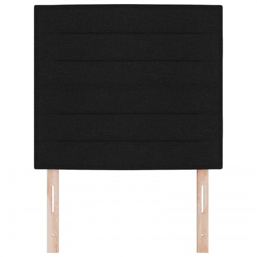 LED Hovedgavl Linje Design Sort 100 cm Stof